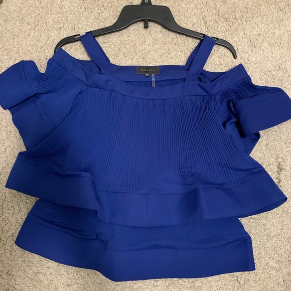 Garcia blue OTS Blouse - Picture 3 of 5